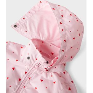 Name It - Nmfmaxi Li Jacket Aop - Jas - Cherry Blossom - Allover Print - Afneembare Capuchon