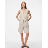 Pieces - Pctiki - Gilet - Silver Gray - 41% Linnen 38% Viscose 19% Polyester 2% Katoen