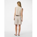 Pieces - Pctiki - Gilet - Silver Gray - 41% Linnen 38% Viscose 19% Polyester 2% Katoen