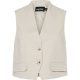 Pieces - Pctiki - Gilet - Silver Gray - 41% Linnen 38% Viscose 19% Polyester 2% Katoen