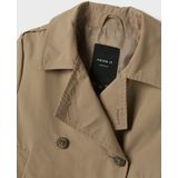 NAME IT - Trenchcoat - Geweven Stof - Korte Lengte - Lichte Structuur