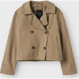 NAME IT - Trenchcoat - Geweven Stof - Korte Lengte - Lichte Structuur