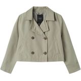 NAME IT - Trenchcoat - Blauw - Geweven Stof - Knoopsluiting