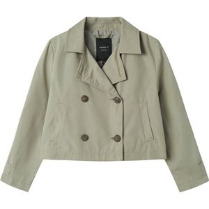 NAME IT - Trenchcoat - Blauw - Geweven Stof - Korte Lengte