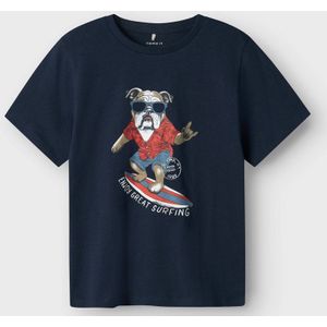 NAME IT - NKMFULDME SS TOP BOX - T-shirt - Donkerblauw