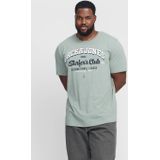 JACK JONES PLUS JJELOGO TEE SS O-NECK NOOS PLS Heren T-shirt - Iceberg Green Melange