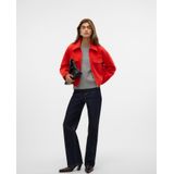 Vero Moda - Vmfortunefrej Short Jacket - Korte Jas - Fiery Red - Stof