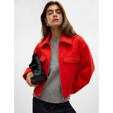 Vero Moda - Vmfortunefrej Short Jacket - Korte Jas - Fiery Red - Stof
