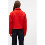 Vero Moda - Vmfortunefrej Short Jacket - Korte Jas - Fiery Red - Stof