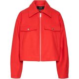 Vero Moda - Vmfortunefrej Short Jacket - Korte Jas - Fiery Red - Stof