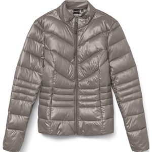 VERO MODA - VMSORAYASIV - Gequilte Jas - Moon Rock - Hoge Opstaande Kraag, Lange Mouwen, Ritssluiting
