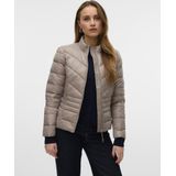 VERO MODA - VMSORAYASIV - Gequilte Jas - Moon Rock - Hoge Opstaande Kraag, Lange Mouwen, Ritssluiting