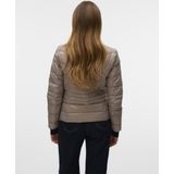 VERO MODA - VMSORAYASIV - Gequilte Jas - Moon Rock - Hoge Opstaande Kraag, Lange Mouwen, Ritssluiting