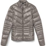 VERO MODA - VMSORAYASIV - Gequilte Jas - Moon Rock - Hoge Opstaande Kraag, Lange Mouwen, Ritssluiting