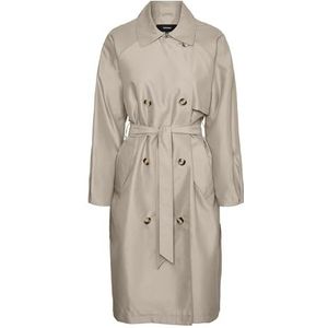 VERO MODA Vmdoreensoffy Lange trenchcoat voor dames, Crème, S