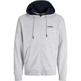 Jack & Jones - Heren Vest Jor Tango Zip Sweat Hood - Grijs