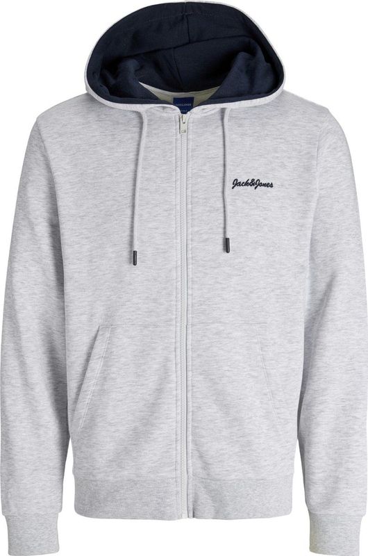 Jack & Jones - Heren Vest Jor Tango Zip Sweat Hood - Grijs