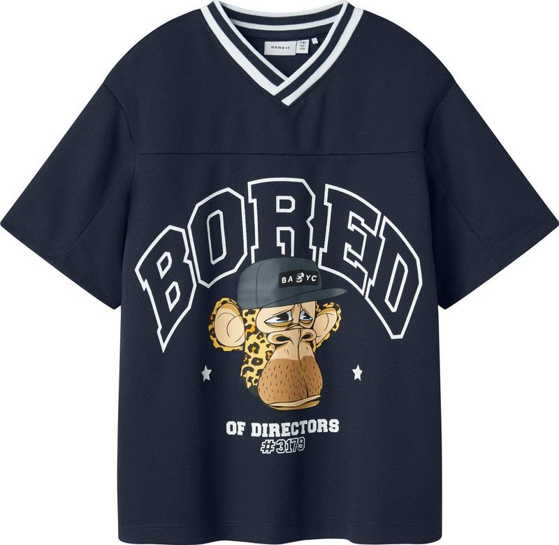 Bored of Directors - T-shirt - Groen - Mesh - Regular Fit