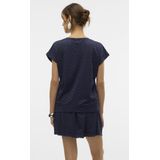 Kariban T-shirt V-hals lange mouwen K358 - Navy - 3XL