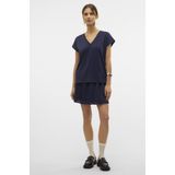 Kariban T-shirt V-hals lange mouwen K358 - Navy - 3XL