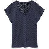 Kariban T-shirt V-hals lange mouwen K358 - Navy - 3XL