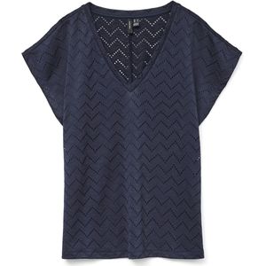 Kariban T-shirt V-hals lange mouwen K358 - Navy - 3XL