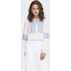 JDY Lulu Embroidery LS Shirt Dames - Maat M
