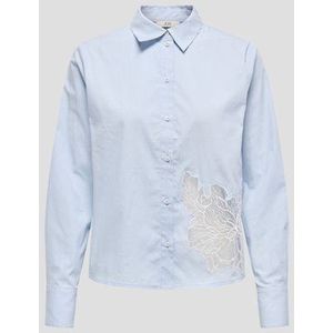 JDY - Blouse - Lichtblauw - Geborduurde Bloem