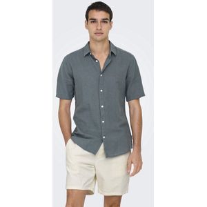 Only & Sons - Onscaiden Life - Herenhemd - Storm - Linnen