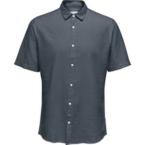 Overhemd - Effen - Katoen - Slim Fit - Kwartmouw