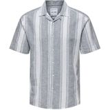 Only & Sons - Overhemd - Grijs - 45% Linnen 35% Katoen 20% Gerecycled Katoen
