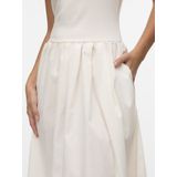 Bandeaujurk - Effen - Gedrapeerd - Mouwloos - Gladde Stof