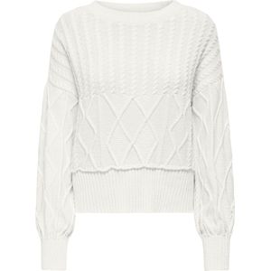 Gebreide Trui - Cloud Dancer - Loose Fit - Lange Mouwen - Ronde Hals