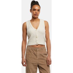 Knitwear - Effen - V-hals - Mouwloos - Normale Pasvorm - Used-look