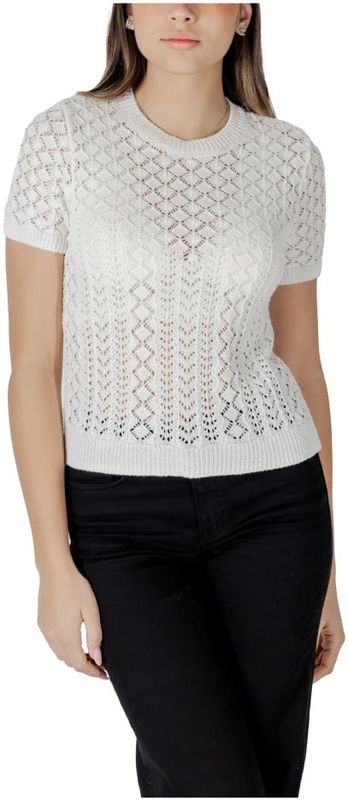 ONLY ONLSAGA LIFE SS O-NECK CC KNT Dames Trui - Cloud Dancer