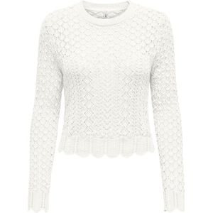 Only Trui Ecru - Effen - Ronde Hals