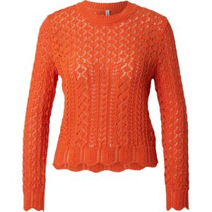 ONLY - ONLSAGA - Trui - oranjerood - Lange Mouw - Slanke Pasvorm