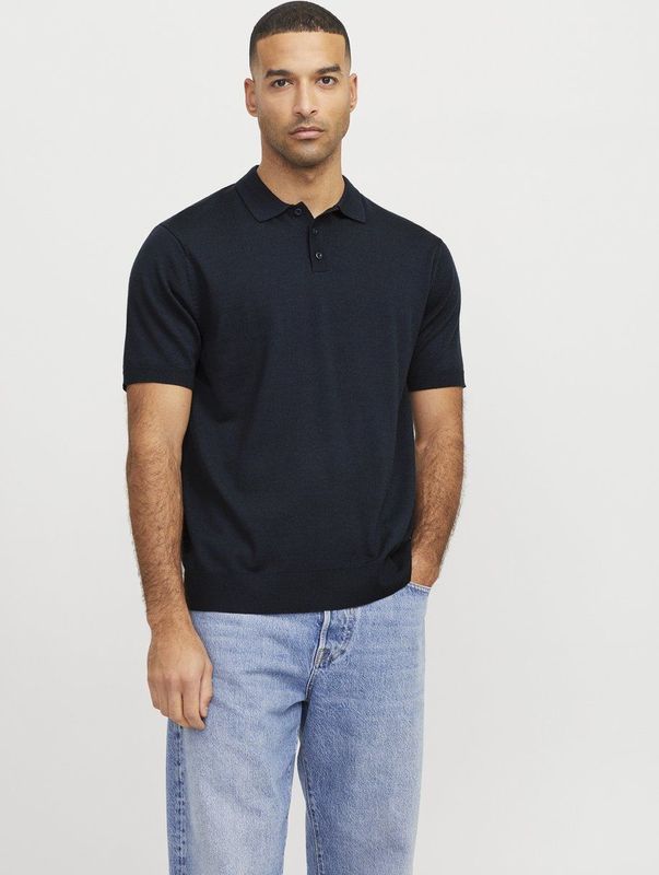 R.D.D. - ROYAL DENIM DIVISION - Trui - Marine - Kwartmouw - Polokraag