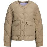 Jxhope Gequilte Jas - O-hals - Lange Mouwen - Knoopsluiting - Voorzakken