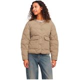 Jxhope Gequilte Jas - O-hals - Lange Mouwen - Knoopsluiting - Voorzakken