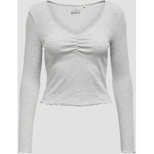 ONLBETTY L/S V-hals TOP CC JRS, lichtgrijs gem., S