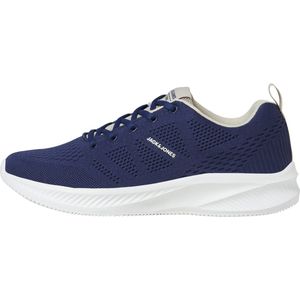 Jack & Jones - Croxley Knit Sneakers - Donkerblauw - Beige - Wit - Synthetisch - Textiel - Rubber
