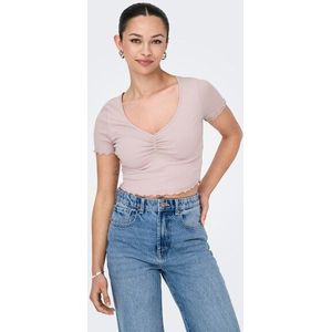 Only Shirt met korte mouwen ONLBETTY S/S V-NECK TOP CC JRS