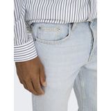 EDGE - Straight Fit Jeans - Gebleekt - Mid Waist - Denim