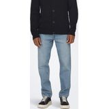 EDGE - Straight Fit Jeans - Gebleekt - Mid Waist - Denim