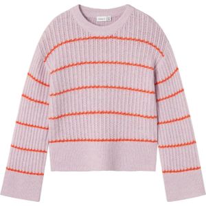 Trendy - NKFTitina - Gebreide Trui - Gestreept - Knitwear - Ronde Hals
