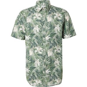 JACK&JONES JJHAWAII AOP SHIRT - Iceberg Green - Korte Mouwen - Knoopsluiting