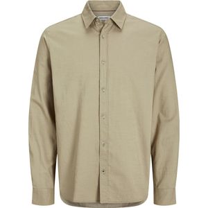 Jack & Jones - Jjpierre Slub Shirt LS - Oud Groen - Overhemd