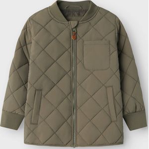 Name It Mini Gewatteerde Jas - Olijfgroen - Jongens