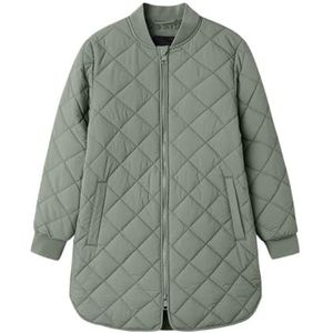 NAME IT - Gewatteerde Jas - Blauw - Doorgestikte Stof - Voorzakken - Lange Mouwen